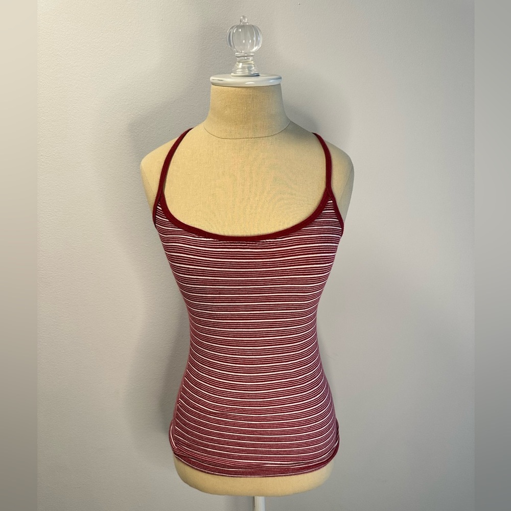 Hollister Red & White Striped Knit Tank